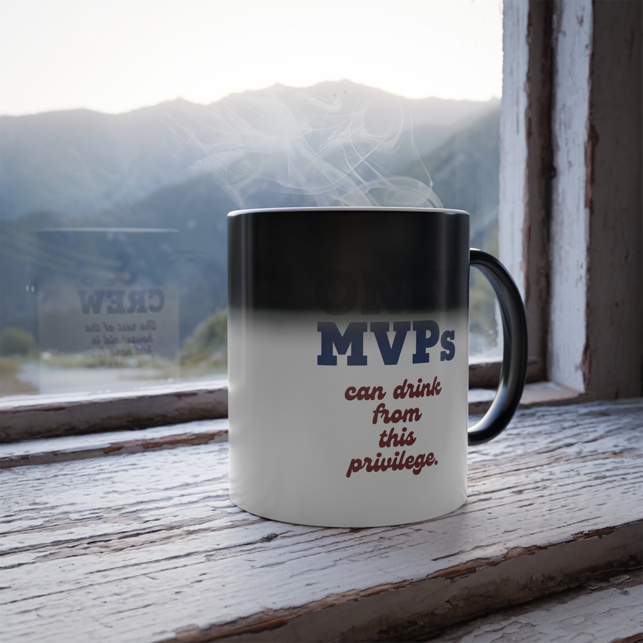 Color-Changing Coffee Mug - "MVPs CREW - The rest of the household is just here for snacks." 11oz Thermal Reveal
